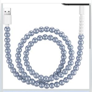High-Speed Silver/Blue Charging Cable